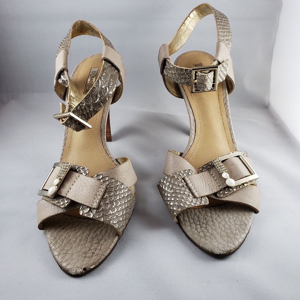 Dumond Snake Metallic Heels